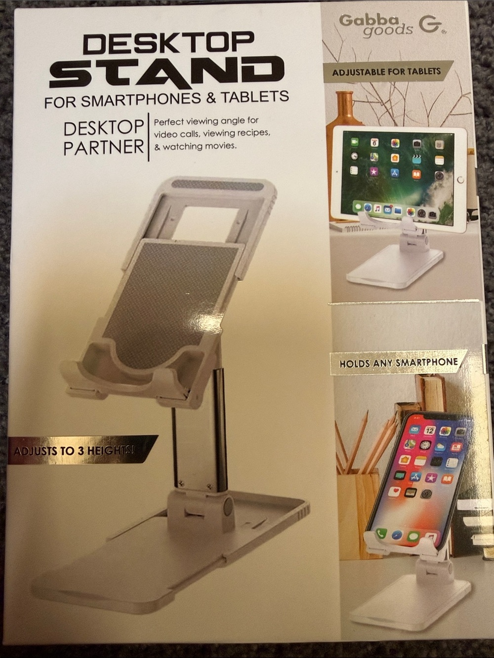 NIB Gabba Goods Foldable Desktop Stand for Smartphones and Tablets